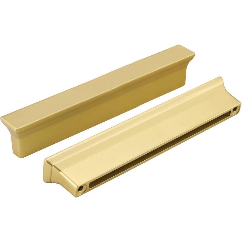 Set Mit 20 Vergoldeten Schrankgriffen Für Küchen- Und Badezimmermöbel, 128 Mm Lochabstand
