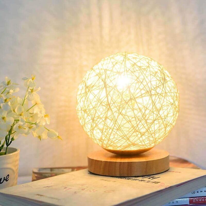 Dekorative Holz-tischlampe Mit Usb-ladeanschluss Für Schlafzimmer, Wohnzimmer, Nachttisch, Beistelltisch, Café, Kinderzimmer (gold) - Fei Yu