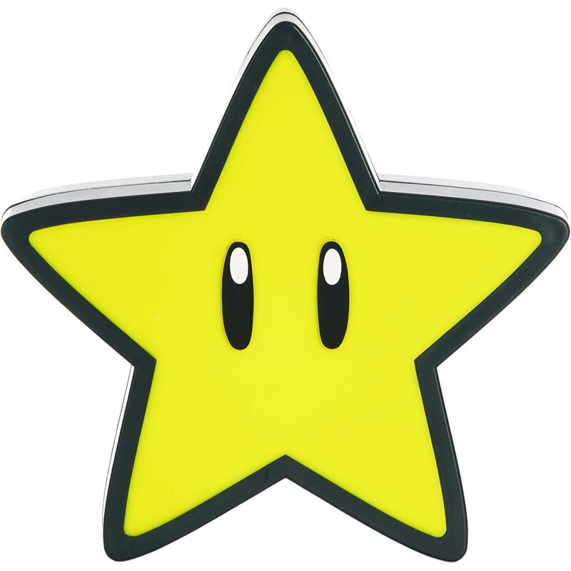 Super Mario Sternenlampe Für Nintendo – Offiziell Lizenziert – 12 Cm – 3 Aaa-batterien, Gelb, Pp6346nn, 12 Cm – Fei Yu
