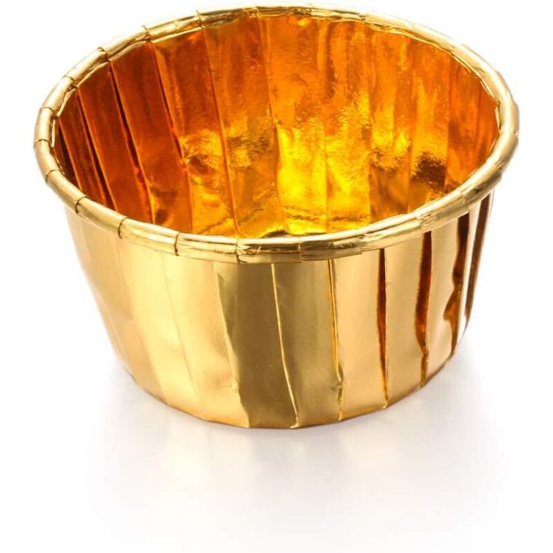 Cupcake-förmchen, Partyzubehör, Gold/silber, Gebäckförmchen, Muffinförmchen, Papierförmchen (50 Stück, Gold) – Fei Yu