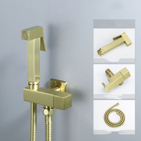 Bidet-sprühgerät, Wc-duschset Aus Messing, Wandmontiertes Hand-bidet-sprühgerät, Wc-sprühgerät Für Die Persönliche Hygiene Und Wc-reinigung (gebürstetes Gold)