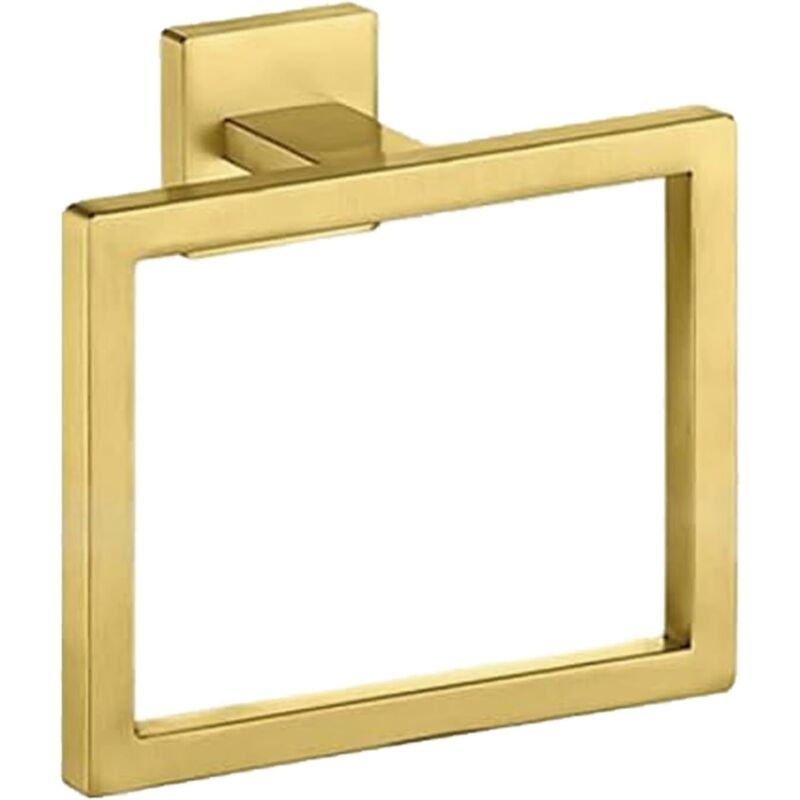 Quadratischer Handtuchring Fürs Badezimmer, Wandhandtuchhalter Für Bad Und Dusche, Goldfarben