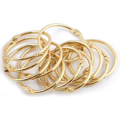 12er-set Duschvorhangringe – Goldfarbenes Metall – Elegantes Und Feuchtigkeitsbeständiges Design – Für Moderne Badezimmer – Gold – Klein