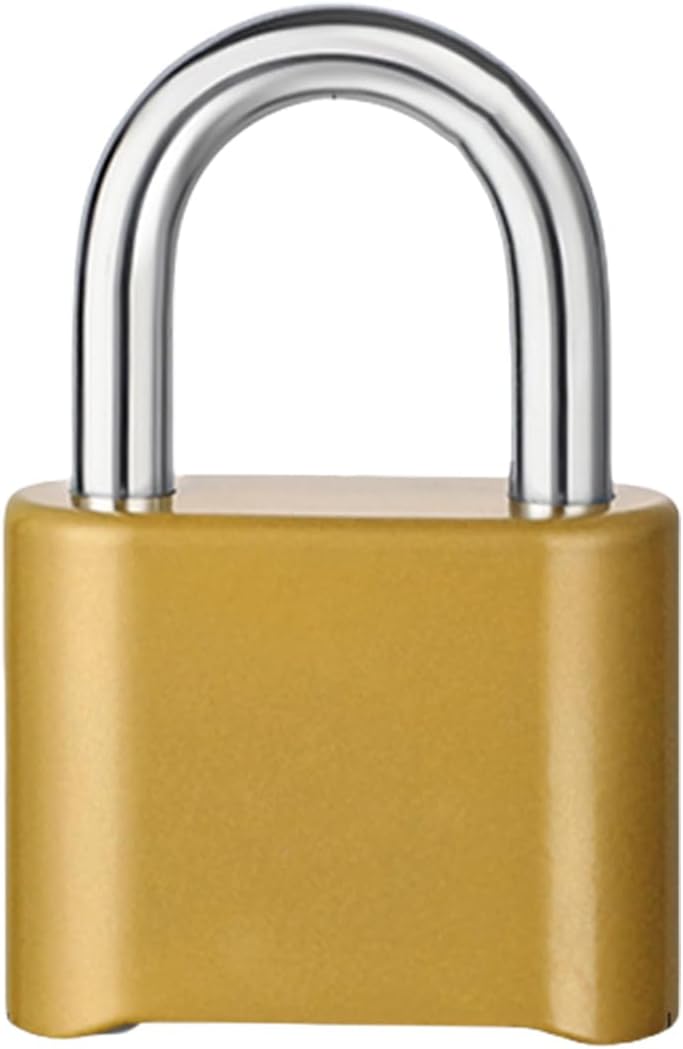 Robustes, Multifunktionales Und Sicheres Zahlenschloss Aus Zinklegierung Für Den Innen- Und Außenbereich Kurzer Bügel Goldfarben