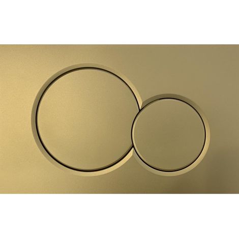 Geberit Sigma01 Zweimengenspülung: Bedienfeld: Gebürstetes Gold