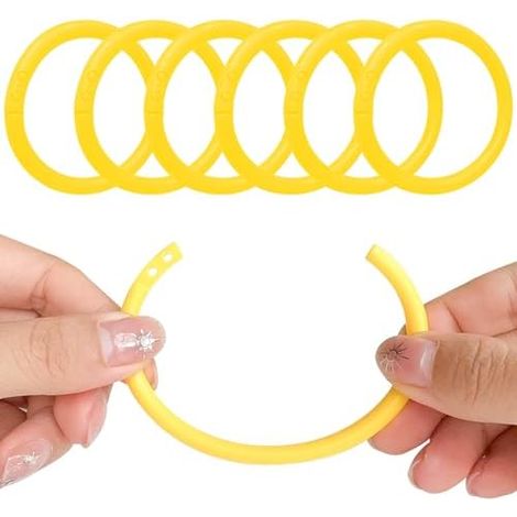 Csparcv 40x4mm 24er-packung C-förmige Duschvorhangringe Aus Kunststoff, Passend Für Die Meisten Duschvorhänge, Gelb