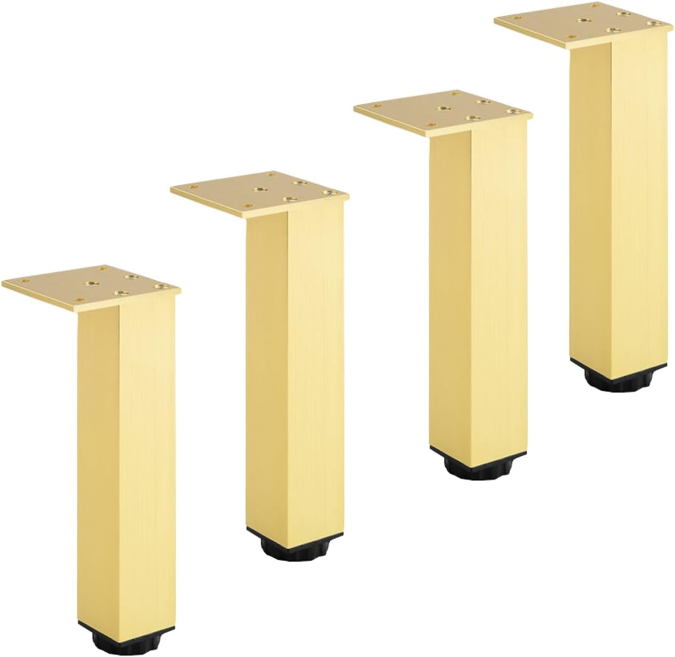 Verstellbare Aluminium-möbelfüße, 4er-set, Für Möbel, Sofas Und Tische, Goldfarben, 18 Cm (verstellbereich 180-198 Mm)