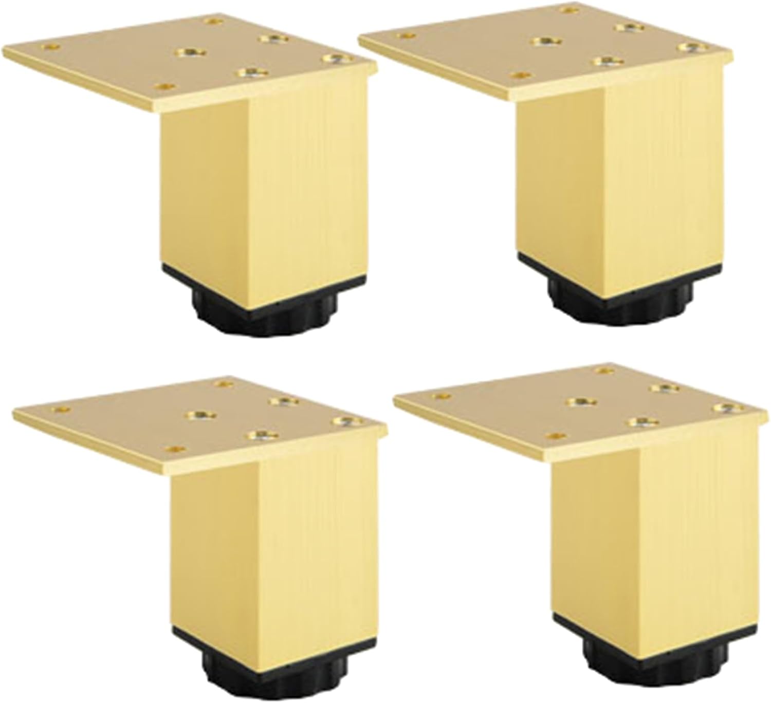 Verstellbare Möbelfüße Aus Aluminium, 4er-set, Für Möbel, Sofas Und Tische, Goldfarben, 6 Cm (verstellbereich 60-78 Mm)