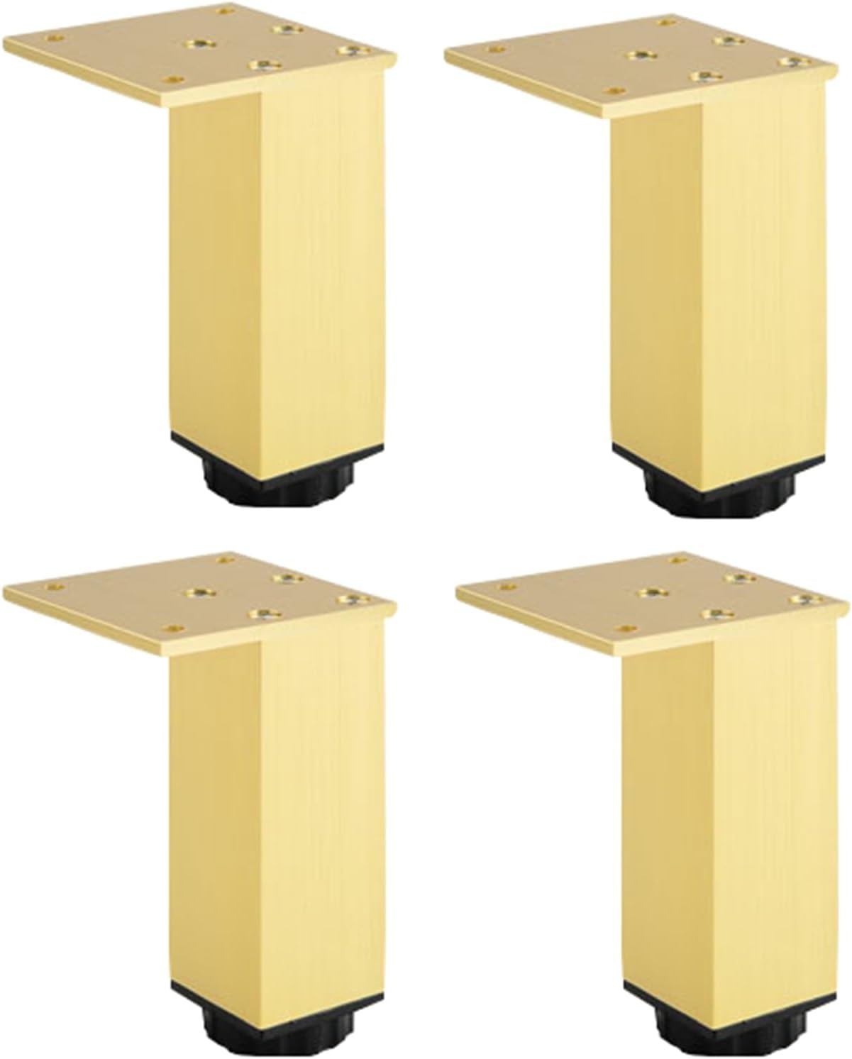 Verstellbare Möbelfüße Aus Aluminium, 4er-set, Für Möbel, Sofas Und Tische, Goldfarben, 10 Cm (verstellbereich 100-118 Mm)