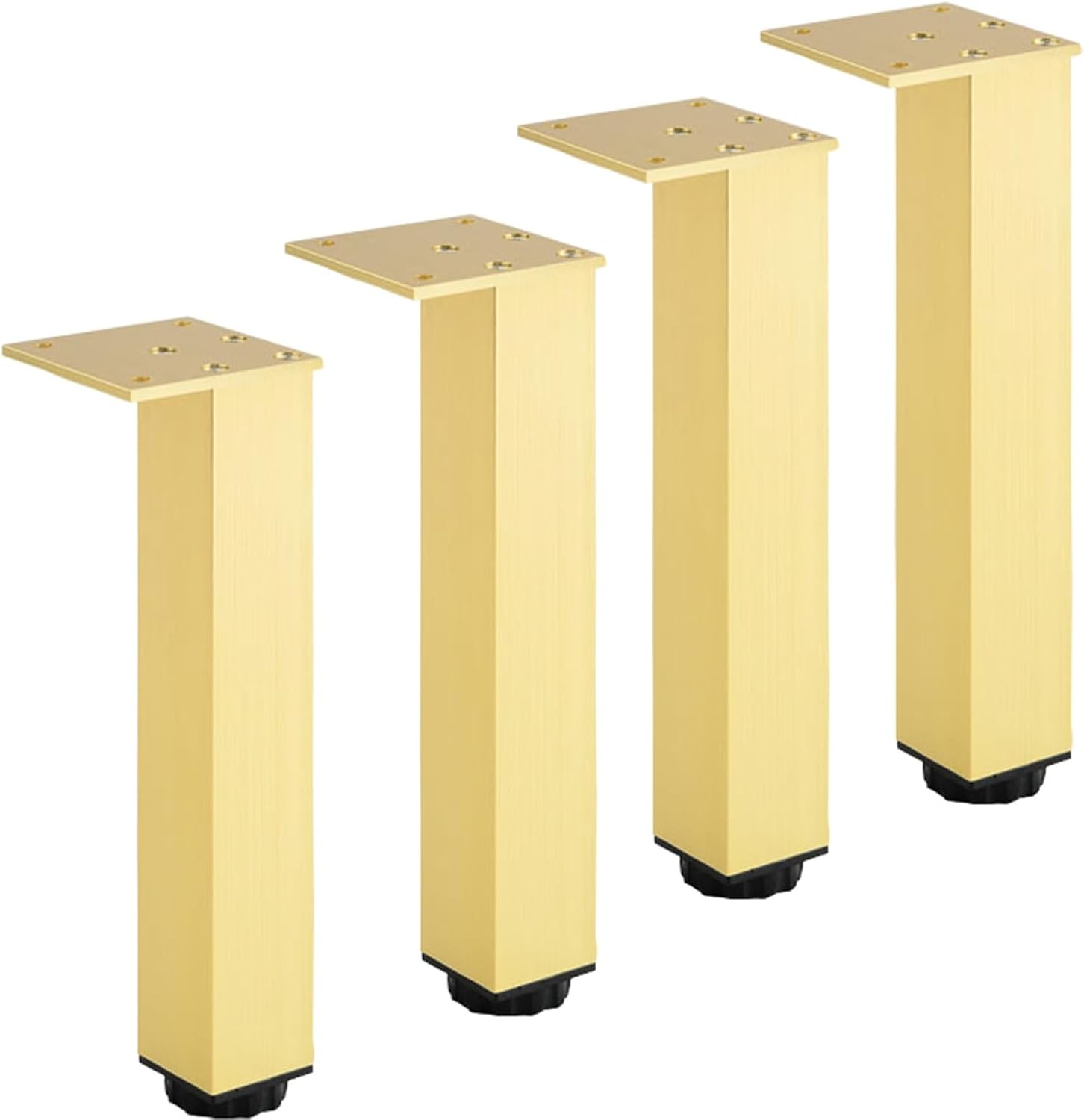 Verstellbare Aluminium-möbelfüße, 4er-set, Für Möbel, Sofas Und Tische, Goldfarben, 20 Cm (verstellbereich 200-218 Mm)