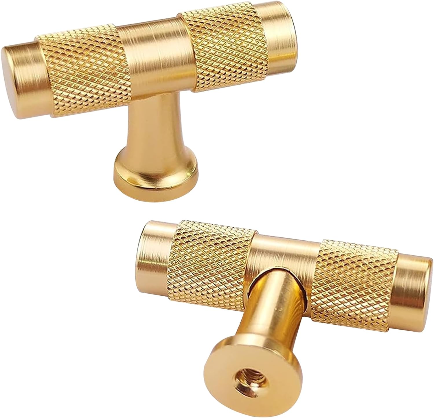 T-förmige Schubladengriffe, Schrankgriffe Für Kleiderschränke, Garderoben, Schlafzimmer, 2 Stück (gold)