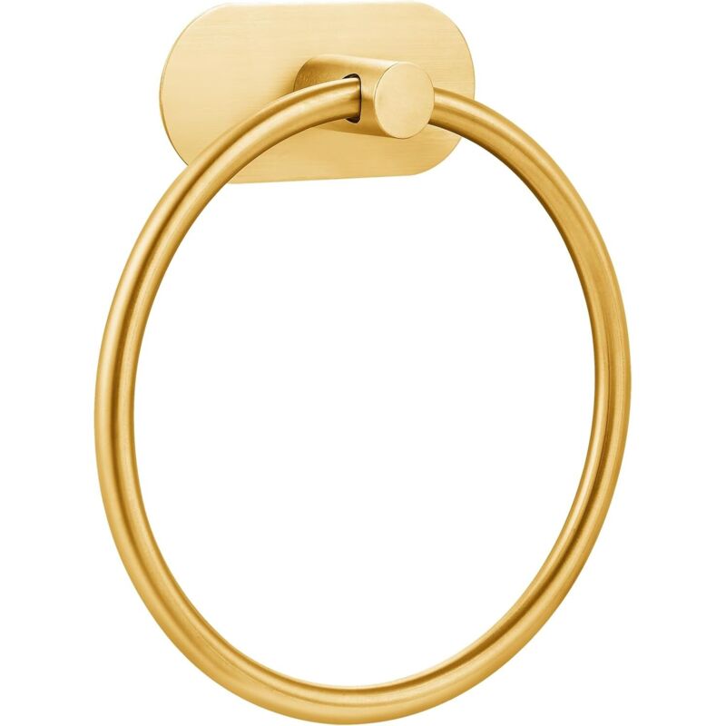Selbstklebender Handtuchhalter, Starke Haftung, Kein Bohren Erforderlich, Edelstahl, Moderner Badorganizer, Gold