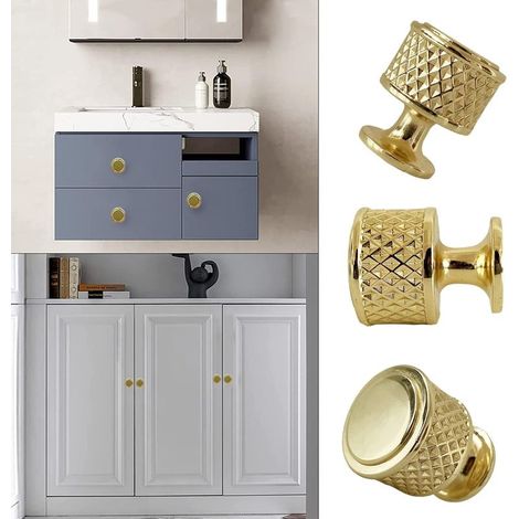 Goldene Möbelknöpfe, Schubladenknöpfe Mit Einem Loch, Goldene Schranktürknöpfe, Küchengriffe Aus Massiver Zinklegierung Für Schränke, Kommoden, Schlafzimmer, Badezimmer, Büro