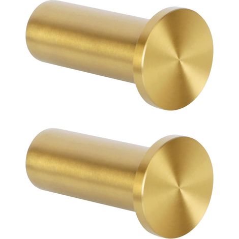 Schraubhaken, Edelstahl, Rundes Design 45 Mm, Goldfarben, Für Bad Und Küche