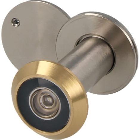 Super-winkel-türspion, Messing, Weitwinkel, Türöffnung 35–60 Mm, Mattes Chromgold