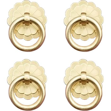 Set Mit 4 Messinggriffen, Vintage-ring, Gold, Für Küchenschränke
