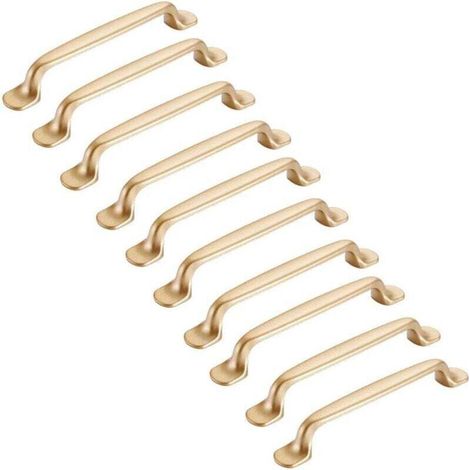 Set Mit 10 Vergoldeten 128-mm-möbelgriffen Für Küchenschränke, Türen Und Regale