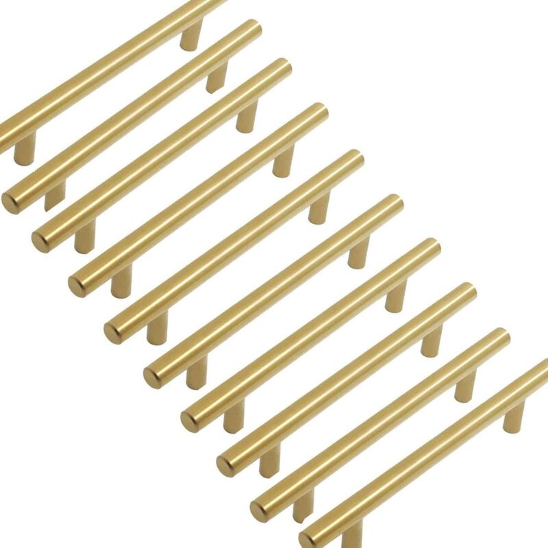 Set Mit 10 Goldenen Möbelgriffen, Goldene Küchengriffe, 160 Mm Edelstahl-lochabstand
