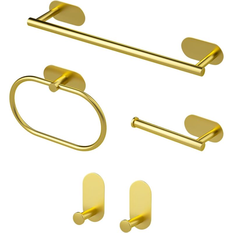 Wandhandtuchhalter Aus Edelstahl, 5-teilig, Für Bad, Schlafzimmer Und Küche – Gold