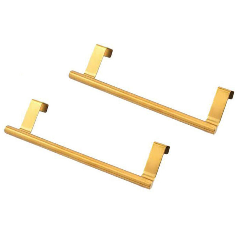 Handtuchhalter Für Die Tür, Kein Bohren Erforderlich, Für Küche, Bad Und Kleiderschrank, 23 Cm, 2 Stück (gold)