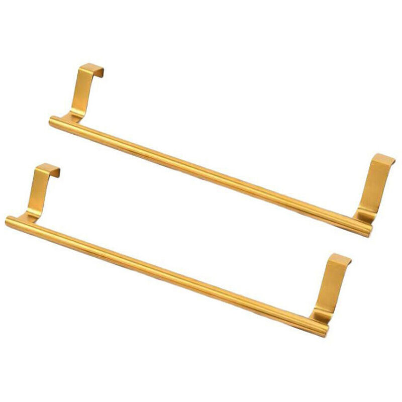 Handtuchhalter Für Die Türbefestigung, Kein Bohren Erforderlich, Für Küche, Bad Und Kleiderschrank, 36 Cm, 2 Stück (gold)