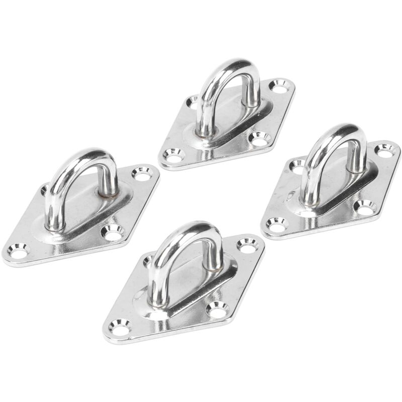 Dilwe 4er-set Ösenplatten, Edelstahl 8 Mm, Bootsösenplatten, Marinebeschläge, Yachtzubehör, Vielseitig Einsetzbar Im Bootsbereich
