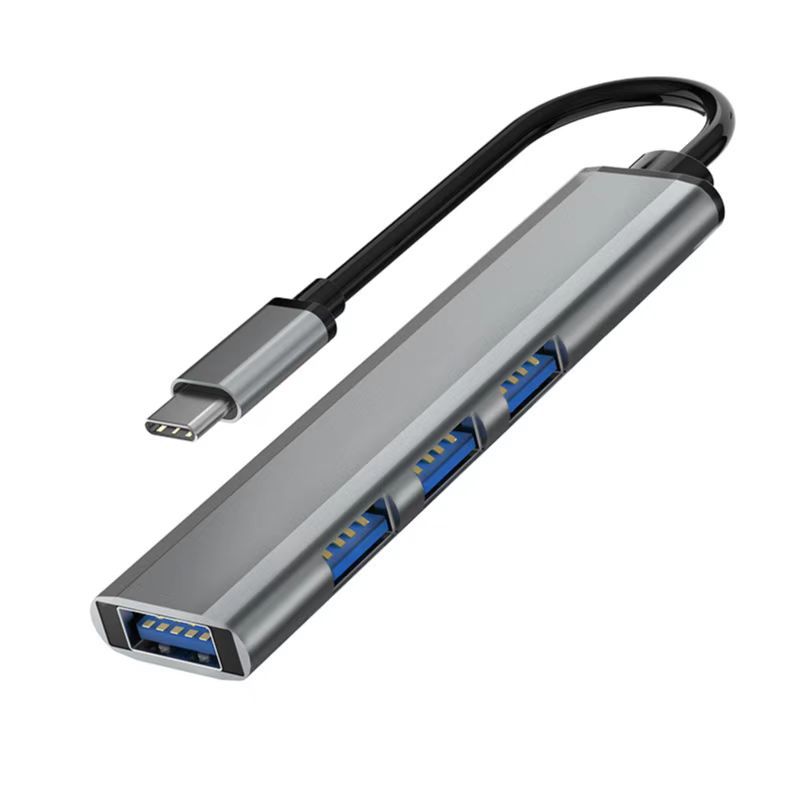 4-in-1 Usb-c-hub Mit Usb-c-anschlüssen, Usb-c-auf-usb-adapter, Usb-c-hub Mit 1 Usb-3.0-anschluss Und 3 Usb-2.0-anschlüssen, Für Mac-laptops, Usb-schnittstelle