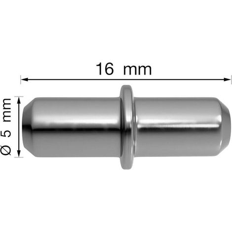 5 Mm Massive, Vernickelte Stahl-regalstifte – 100er-packung Mit Bohrring – Robuste Regalbefestigung