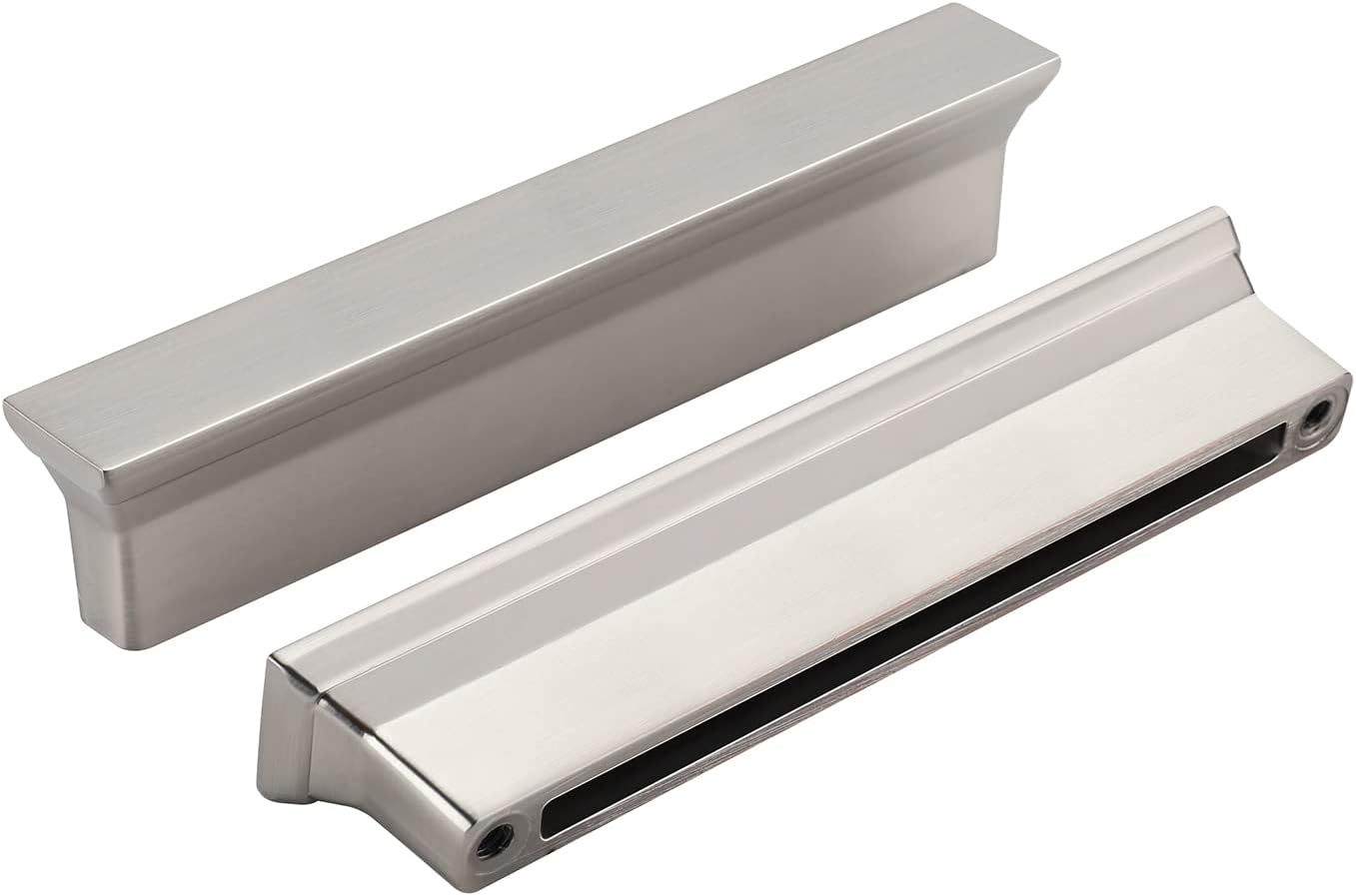 Set Mit 20 Silbernen Schrankgriffen Für Küchen- Und Badezimmermöbel, 96 Mm Lochabstand