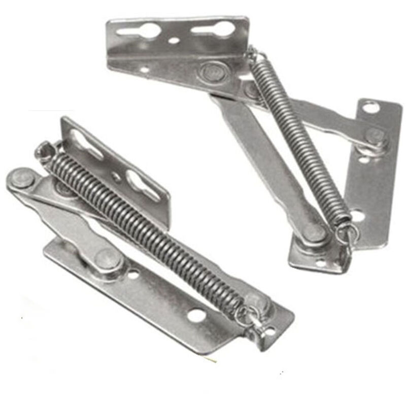 Csparcv Set Mit 2 Federbelasteten Möbelbeschlägen – Verzinkt – Silber – 135 Mm