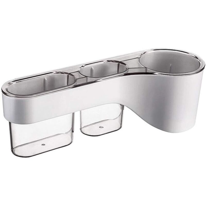 Fei Yu Kitchen-dream Haartrocknerhalter, Haartrocknerhalter Ohne Bohren, Haartrocknerhalter Mit 2 Ablagefächern, Grauer Badezimmer-organizer