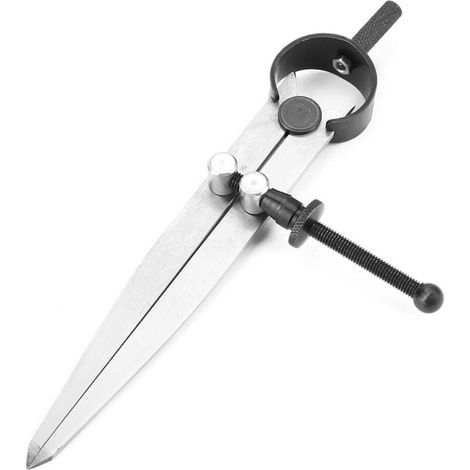 Trockenpunktzirkel, 100 Mm Federbelasteter Zeichenzirkel Mit Flachem Schenkel, Verstellbare, Arretierbare Spitze Aus Kohlenstoffstahl Zum Zeichnen Von Bögen, Kreisen Und Trennlinien