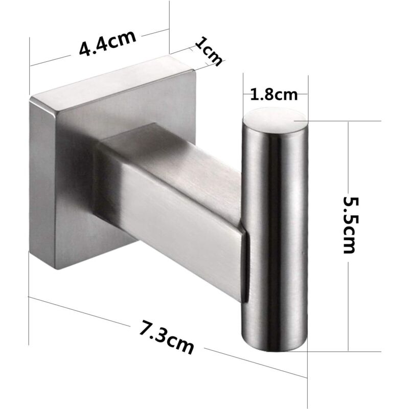 Einfacher Wandhaken Aus Gebürstetem Edelstahl 304 Für Handtücher, Mäntel, Bademäntel, Kleidung Und Hüte – Geeignet Für Bad, Wc, Zuhause Und Büro – Fei Yu