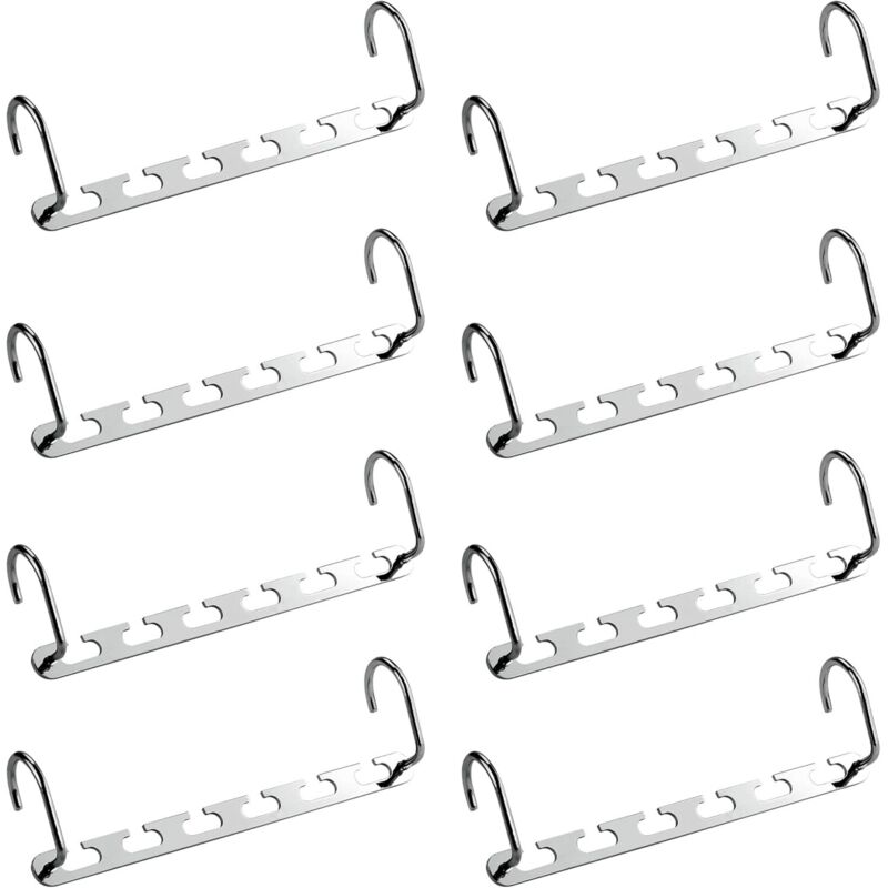 8-teilige Garderobe Mit Mehreren Kleiderbügeln, Platzsparender Kleiderbügelhalter Für Ankleidezimmer, Praktischer Metall-kleiderbügel-organizer, Aufbewahrung Für Hemden, Jacken Und Kleidung In Kleider
