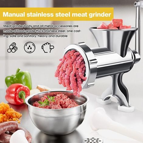 Manueller Fleischwolf – Manueller Fleischwolf, Wurstmaschine, Tischständer, Schweinefleischwolf, Wurstfülltrichter Zur Herstellung Von Hausgemachten Hamburger-patties, Utensilien