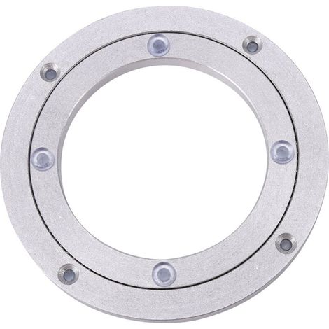 Tischdrehteller Mit Kugellager, Universeller Runder Drehteller Aus Silberfarbener Aluminiumlegierung, Drehbare Rollenplatte, Zum Dekorieren Von Kuchen (8 Zoll Innendurchmesser: 14,5 Cm Durchmesser)
