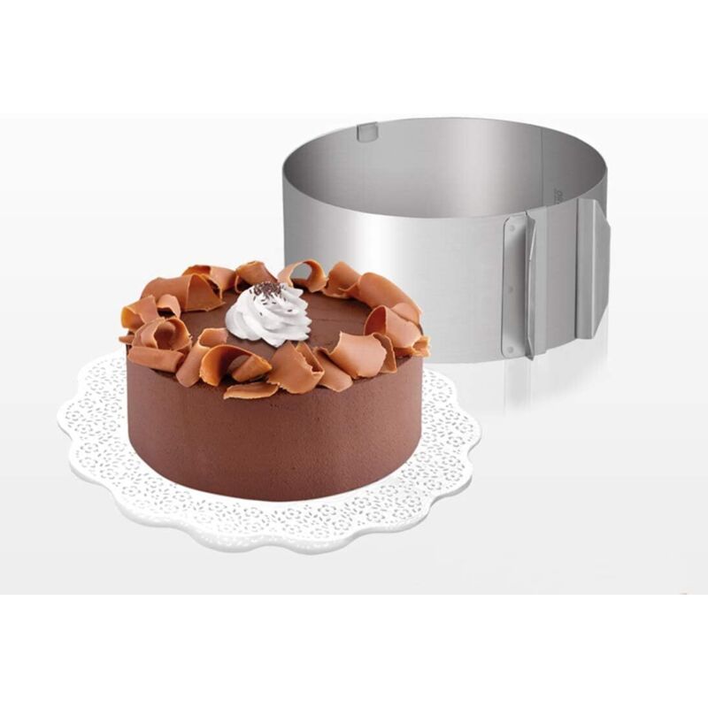 Set Mit 1 Verstellbarem Tortenring Aus Edelstahl Mit Skala – Verstellbarer Backring – Mit Variablem Tortenring Für Kleine Und Große Torten – Fei Yu