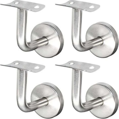 Ulisem Edelstahl 304 Handlaufhalterung Für Treppengeländer, Wandmontage, Holzgeländer, Silber (4 Stück)