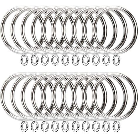 50 Stück Metall-vorhangringe, 38 Mm Innendurchmesser, Silberne Vorhangringe Zum Aufhängen An Fenstern, Türen Und Duschvorhängen