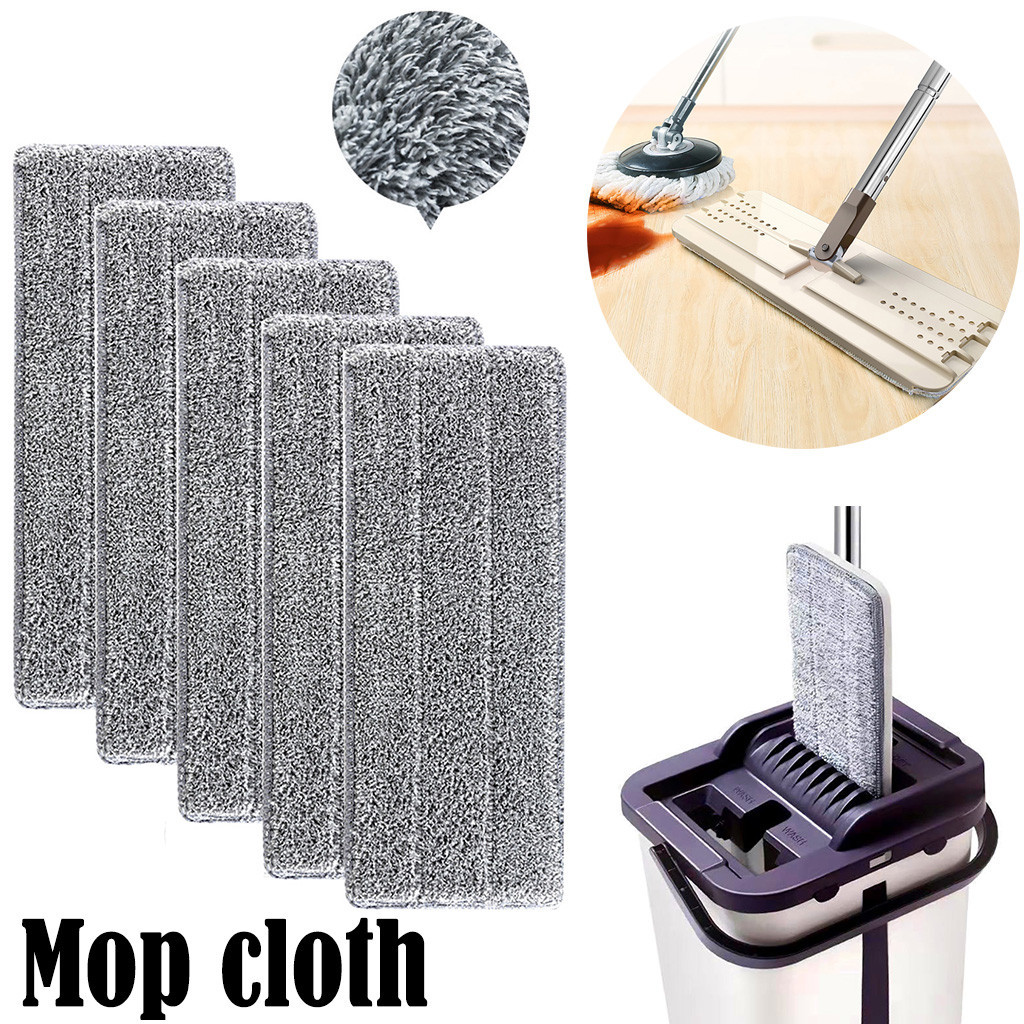 Set Mit 5 Mikrofaser-wischmoppköpfen, Ersatzreinigungsset Für Fransenmopps, Wischmoppköpfe Kompatibel Mit Flachfransenmopps, Mikrofaser-reinigungstuch, 33 X 12 Mm