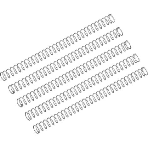 Stück – Druckfeder – Edelstahl 304 – Korrosionsbeständig Und Hochelastisch Für Mechanische Und Elektronische Anwendungen, Silberfarben, 3 Mm X 50 Mm