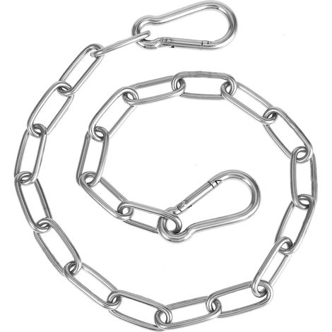 Edelstahlkette – Torzubehör – Sicherer Verschluss Für Haustiere Und Außenzäune – Silber – 51 X 1,25 Cm