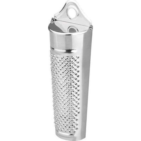 - Muskatreibe - Edelstahl - Professionelles Küchenutensil Für Haushalt Und Gastronomie - Silber - 10 X 5 Cm