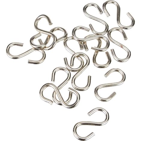 100er-packung – Gleich Große S-haken – Verzinkter Stahl – Robuste Aufhängung – Schnelle Befestigung – Für Heimwerker Und Bauprojekte – Silber – Durchmesser 3 Mm X Öffnung 6 Mm