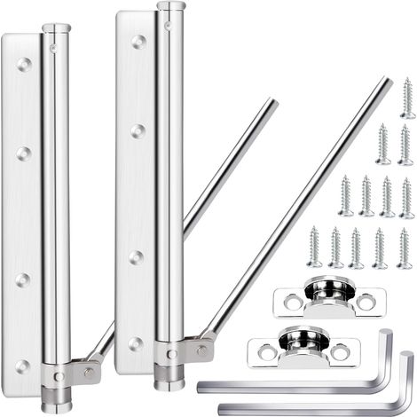 Automatische Türschließer – Verstellbar, Edelstahl – Für Innen- Und Außentüren, Max. 40 Kg – Silber
