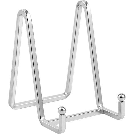 Staffelei – Tellerständer – Metall-präsentationsständer – Für Dekoteller, Kochbücher, Postkarten – Silber – 11,4 Cm (4,5 Zoll)