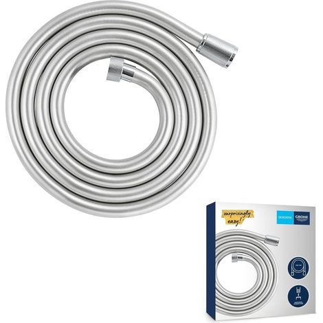 Duschschlauch – Knickschutz – Universalgewindeanschluss 1/2" & 34 – Badezimmer – Chrom – 200 X 0,5 Cm