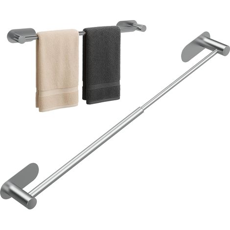 Handtuchhalter, Edelstahl, Ausziehbar Von 37 Cm Bis 57,5 Cm, Wandmontage, Für Bad Und Küche