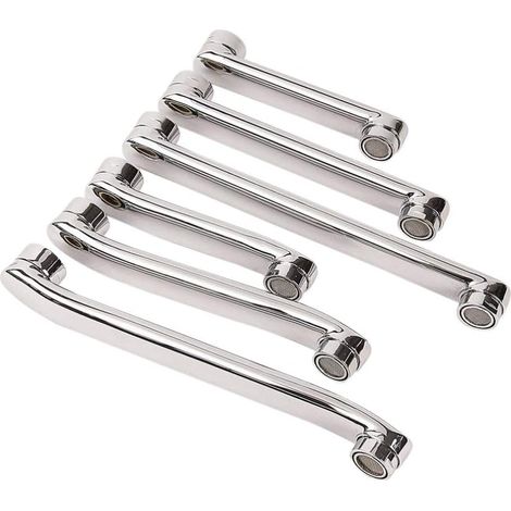 Wasserhahnarm – Auslauf – Messing – 26 Mm Und 24 Mm Gewinde – Für Küche Oder Bad – Silber – 14 Cm