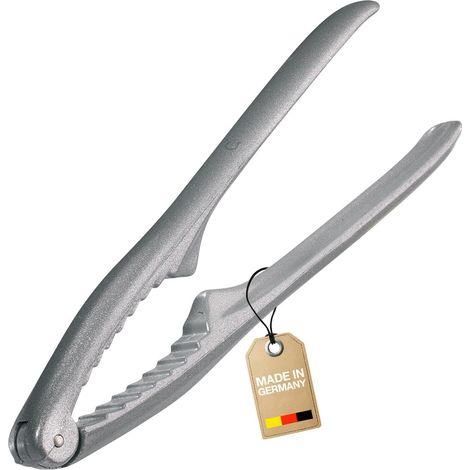 Nussknacker – Karabinerhaken – Aluminium-druckguss – Für Haselnüsse Und Mandeln – Küche Und Dekoration – Silber – 15 X 3,3 X 1,5 Cm